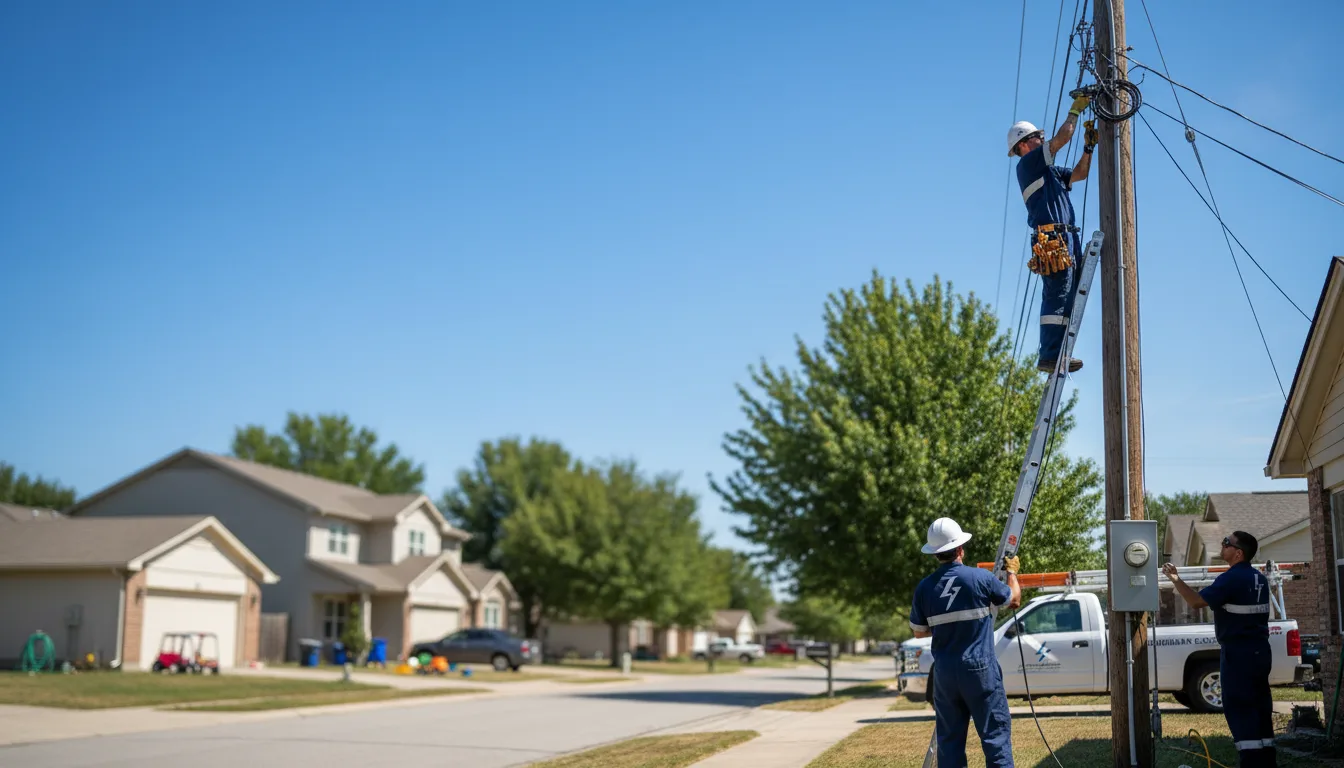 Residential electrician providing installation services in Marysville, OH